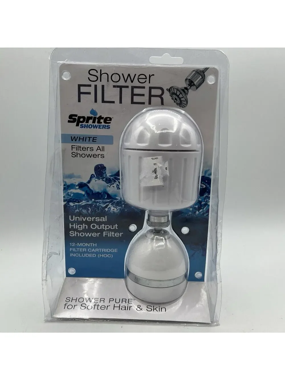 Sprite High Output Filter Massage Shower Head Chlorine White HO2-SH3 NEW